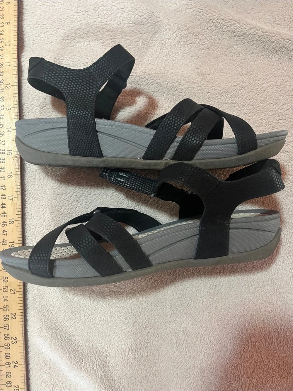 Black Strappy Comfort active Sandals Danny